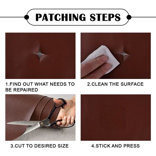 Self-Adhesive Leather Repair Patch Sofa Black PU Leather er