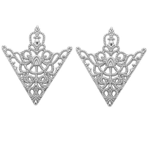 Vintage Pattern Triangle Collar Pin Accessories Fashion Men