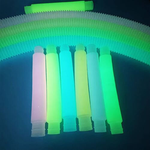 DIY Luminous Pop Tubes Fluorescent Color Sretched Plastic Tu