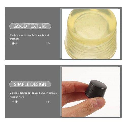 1 Pair Rubber Hammer Tips Replacement Striking Head Mallet