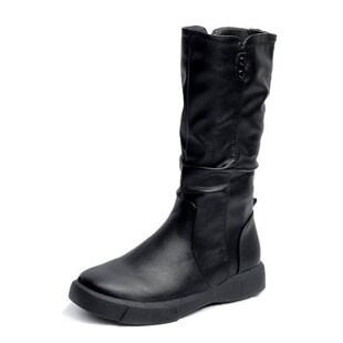 Boots Warm Velvet Retro Martin High Slim Casual Winter