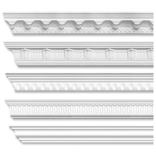 法式天花PU阴角线吊顶灯槽石膏线条边框造型虎头波浪格栅弧线