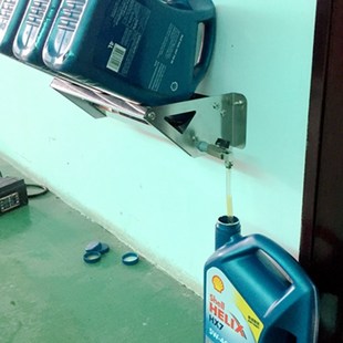 壁挂式不锈钢3孔集油器汽车保养剩余油料机油废油残余油收集架子