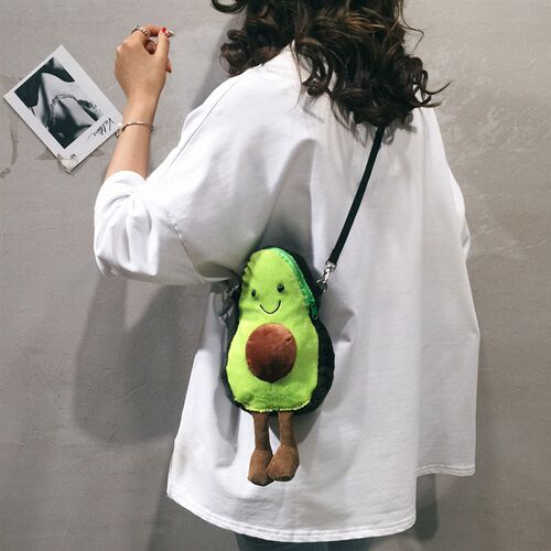 Girls CrossBody Cartoon Fruit Bag Plush Shoulder Over Bags S