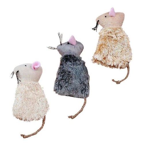 3 Pcs Toy Cat Kangaroo Interactive Molar Toys Chew Supple