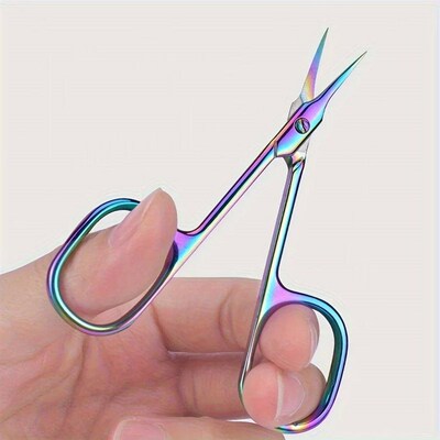 Stainless Steel Curved Tip Thin Blade Cuticle Scissors Nail