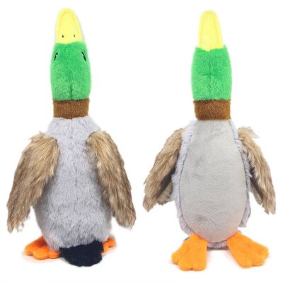 Dog Chew Toys Cute Plush Duck Sound Toy Stuffed Squeaky Anim