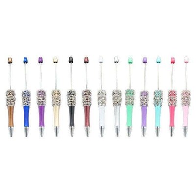 5/8x Pen Beadable Ballpoint Pen Creative Writing Pen 1.0mm