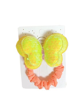 2025 Glitter Butterfly Hair Rope Kids Hairband Ponytail Hold
