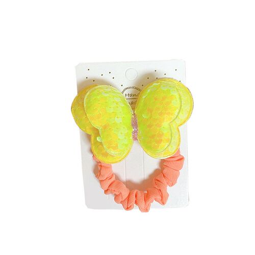 2025 Glitter Butterfly Hair Rope Kids Hairband Ponytail Hold