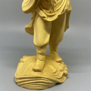 黄杨木雕刻吕洞宾人物雕像摆件八仙过海家居玄关装饰祝寿长辈送礼