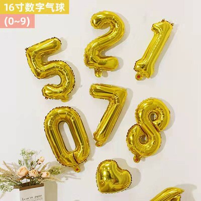 Birthday party layout 16 inch digital aluminum film balloon