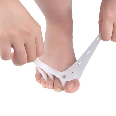 2pcs Silicone Gel Bunion Toe Corrector Orthotics Straightene