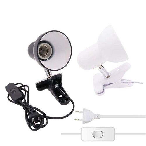Black White E27 Desk Lamp for Dorm Room Clip DIY Table Lamp