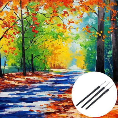 3Pcs Miniature Paint Detail Brush 0/ 00/ 000 Wolf Hair Profe