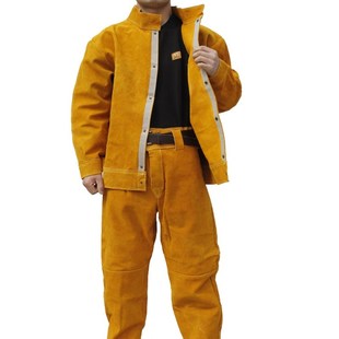 纯牛皮耐磨隔热防烫防阻燃氩弧焊烧焊衣电焊服焊工焊接防护工作服