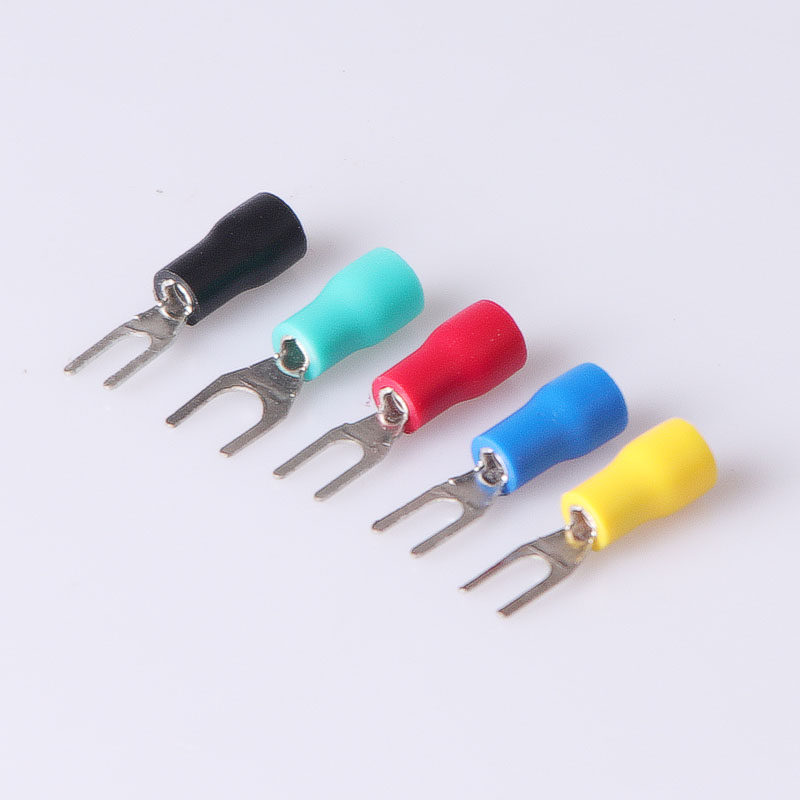 欧式sv1.-3叉型预绝缘冷压快速接线端子紫铜叉形Y/U铜线耳端头,电子/电工,接线端子,淘宝优惠券,粉丝福利购,淘宝优惠卷