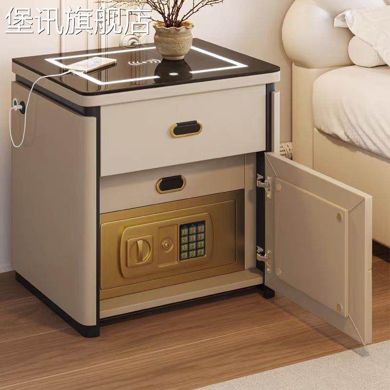 堡讯实木床头柜保险箱一体新款智能床头柜无线充电高级感盖布拉车,生活电器,其他生活家电配件,淘宝优惠券,粉丝福利购,淘宝优惠卷