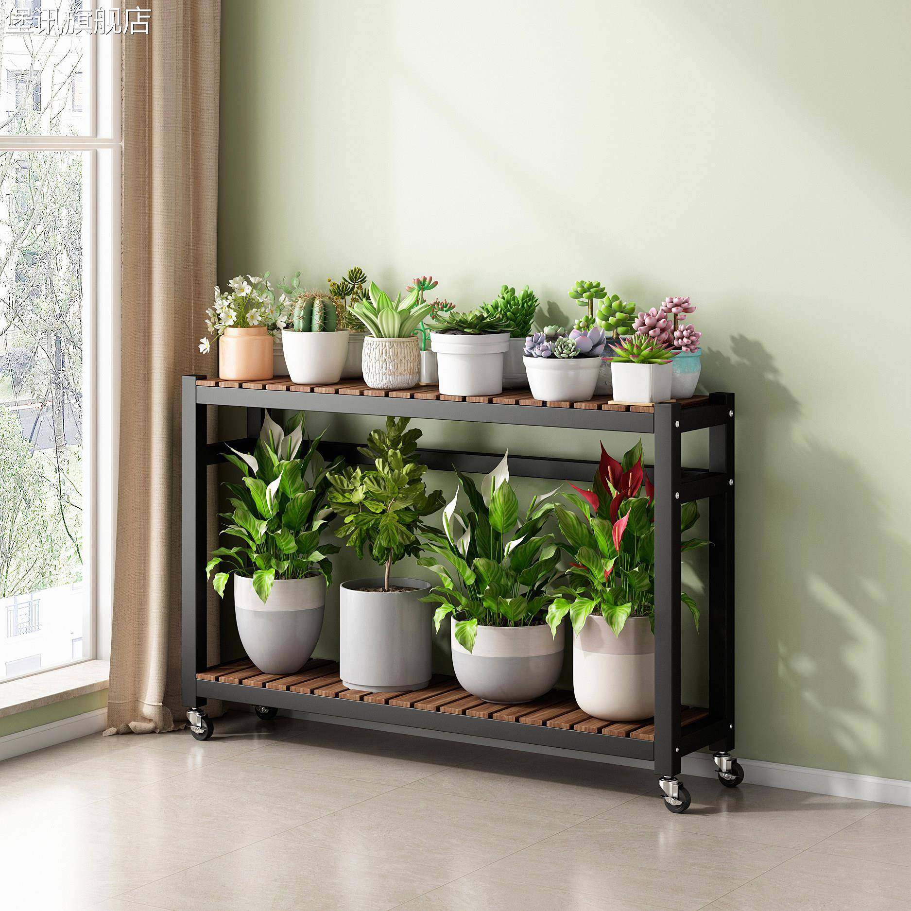 堡讯铁艺花架阳台置物架2025新款花架子客厅落地式多肉实盖布拉车,生活电器,其他生活家电配件,淘宝优惠券,粉丝福利购,淘宝优惠卷
