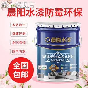 堡讯晨阳水漆·家涂安金装净味五合一18L白色环保室内墙面拉车盖
