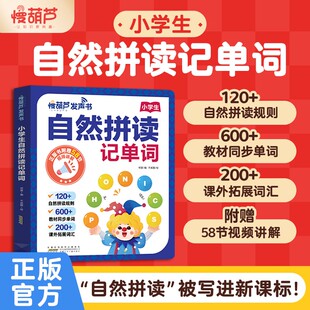 慢葫芦小学生自然拼读记单词英语3-6年级教材同步课堂音标英语