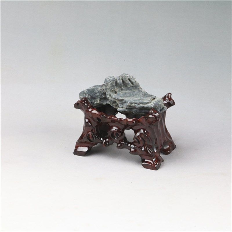 实木免挖槽奇石景观石鹅卵石黄河石风凌石泰山石摆件不规则底座