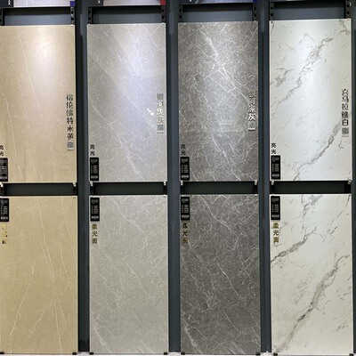 柔光客厅灰色瓷砖600x1200亮光通体大理石瓷砖鱼肚白客厅防滑地砖