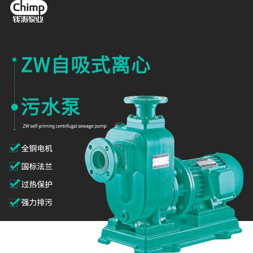 钱涛ZW自吸污水泵化粪池抽粪泥浆泵工业抽泥沙无堵塞排污泵380V