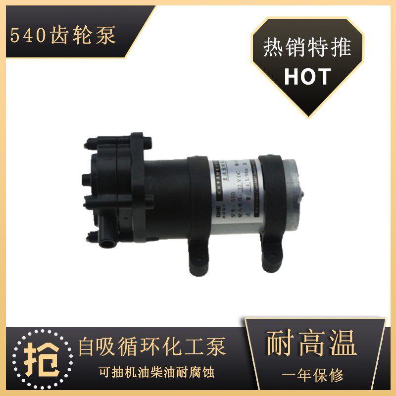 齿轮泵 微型小型高压泵耐高温抽油泵12V直流自吸泵循环泵抽油器