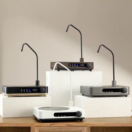 【简造带上水电陶炉新款静音防水黑色白色加热面板自动上水煮茶