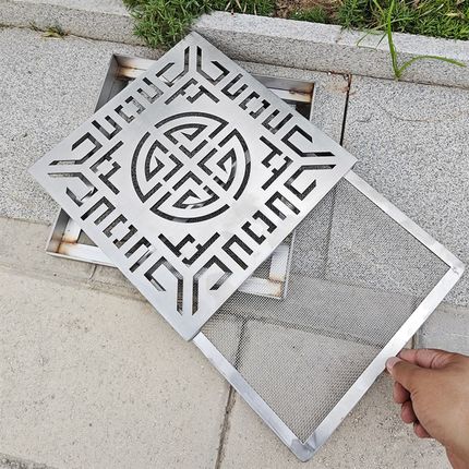 永章不锈钢雨水沟盖板篦子 庭院园林排水落水井盖室外地漏304加厚