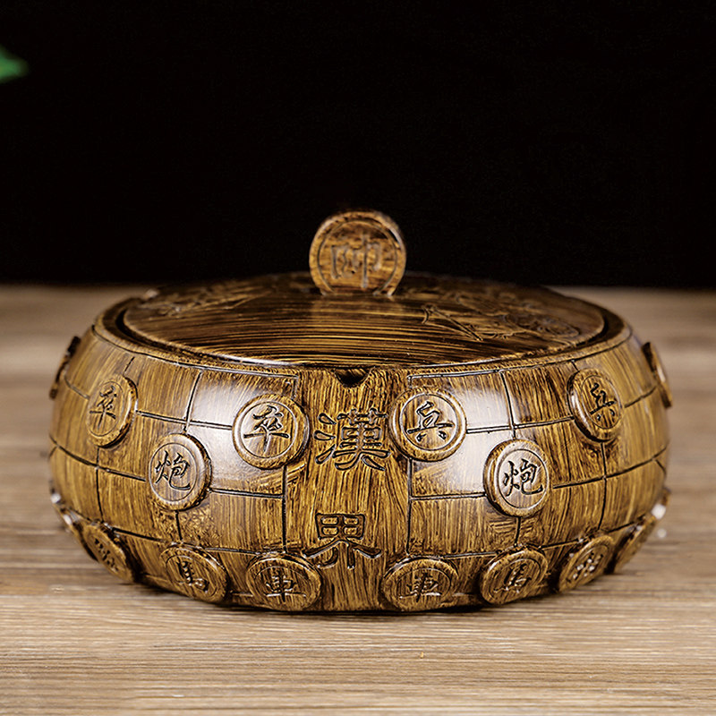 仿木纹时尚烟灰缸复古带盖防风烟缸招财茶桌摆件个性潮流家用木纹,节庆用品/礼品,时尚烟灰缸,淘宝优惠券,粉丝福利购,淘宝优惠卷