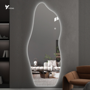 智能全身镜壁挂异形带灯家用挂墙式 穿衣镜衣帽间入户玄关试衣镜子