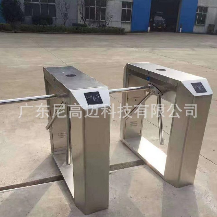 工厂小区刷卡门禁三杆滚闸机 尼高迈不锈钢进出口三辊闸 旋转门挡