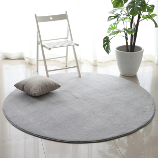 圆形地毯卧室床边毯吊篮电脑椅垫少女房间家用长毛绒垫子定制地垫