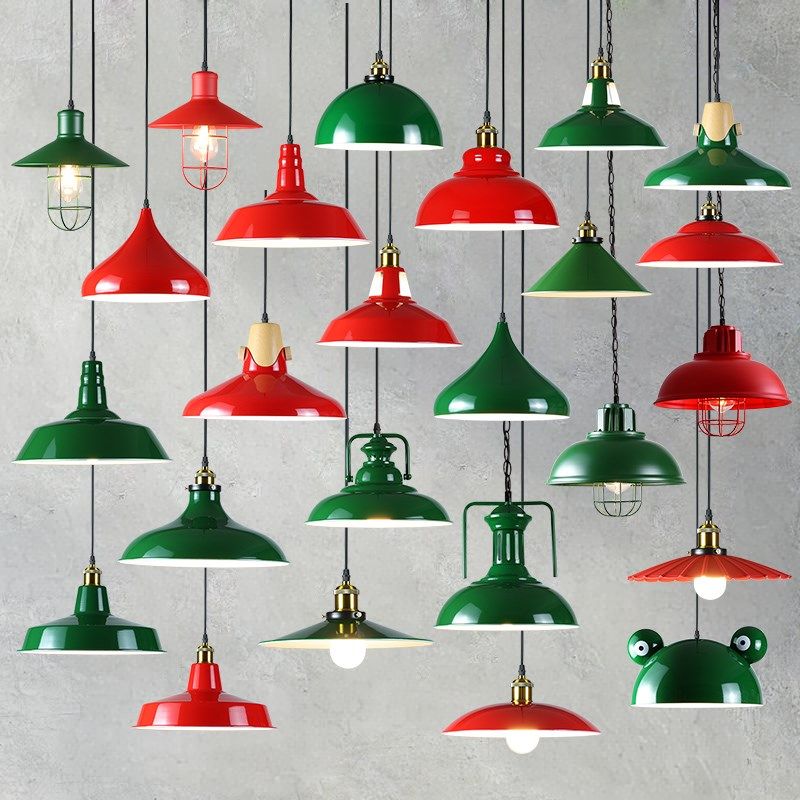 复古工业风港式茶餐厅吊灯个性绿色单头吧台火锅烧烤店铺商用灯罩,家装灯饰光源,餐厅吊灯,淘宝优惠券,粉丝福利购,淘宝优惠卷