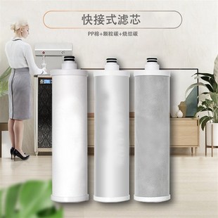 世纪丰源饮水机滤芯通用10寸快接式 净水器PP棉颗粒炭烧结活性炭