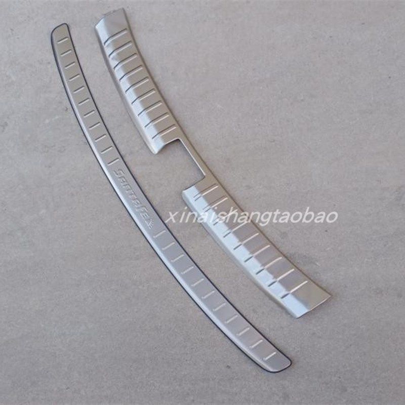 适用于13-16新胜达后护板ix45改装不锈钢圣达菲护板后杠装饰踏板,汽车用品/电子/清洗/改装,车身/车窗饰条/门槛条,淘宝优惠券,粉丝福利购,淘宝优惠卷