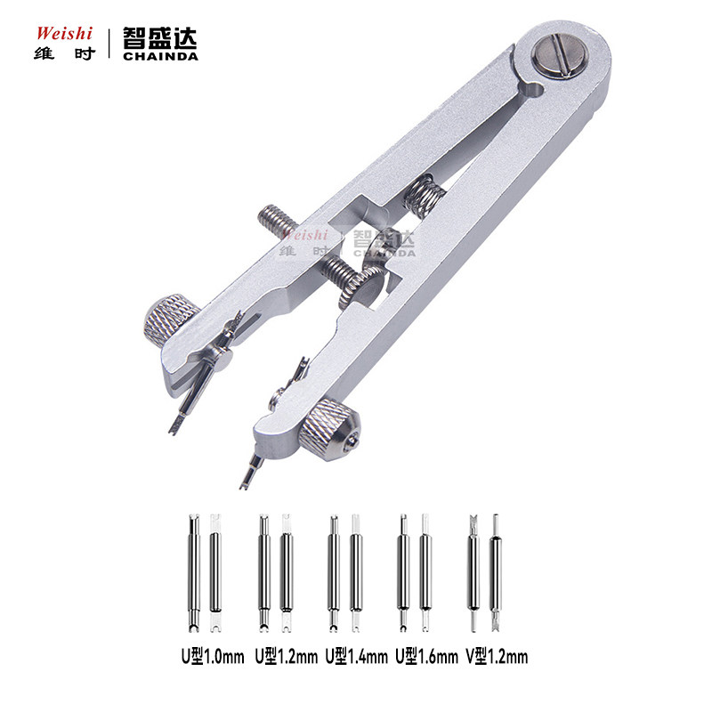 修表工具6825生耳拆装钳生耳钳拆带器表带表链拆装工具带10支批咀