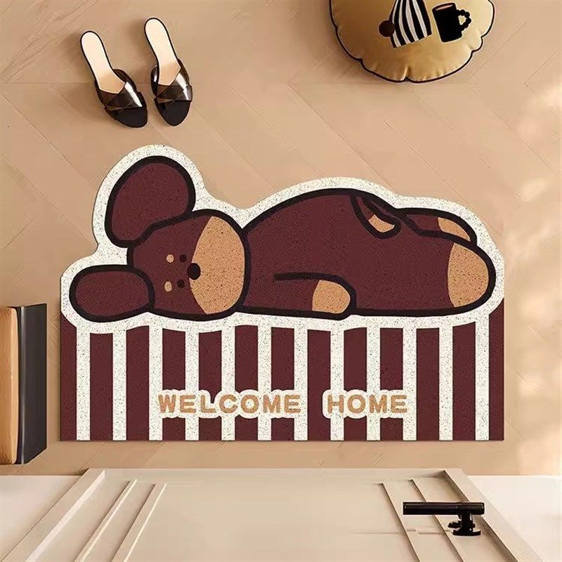 入户门地垫美拉德躺躺狗除尘丝圈脚踏垫定制门口地毯防滑进门垫子,居家布艺,入户地垫,淘宝优惠券,粉丝福利购,淘宝优惠卷