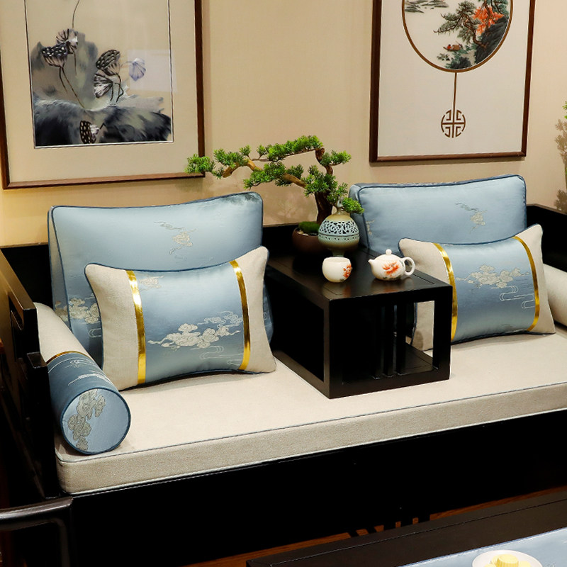 中式沙发垫红木家具坐垫套罩罗汉床乳胶座垫久坐坐垫防滑椅子垫子