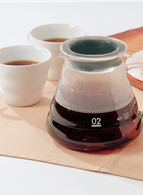 HARIO耐热玻璃手冲咖啡分享壶家用V60云朵壶滤纸滤杯套装XGS