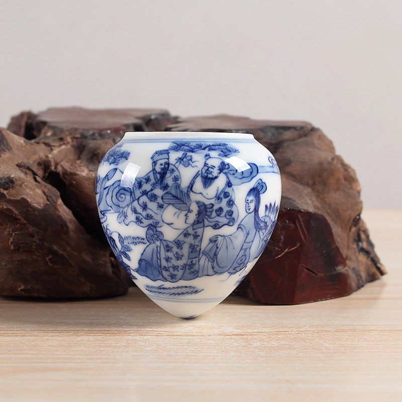 华胜堂 景德镇青花八仙图中号鸡心罐鸟食罐画眉缸鸟杯 鸟笼配件,宠物/宠物食品及用品,鸟禽喂食器/喂水器,淘宝优惠券,粉丝福利购,淘宝优惠卷