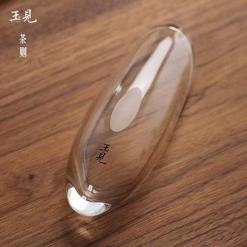 北大史玉见水晶玻璃茶则家用茶匙功夫茶具配件禅意茶道茶勺茶拨