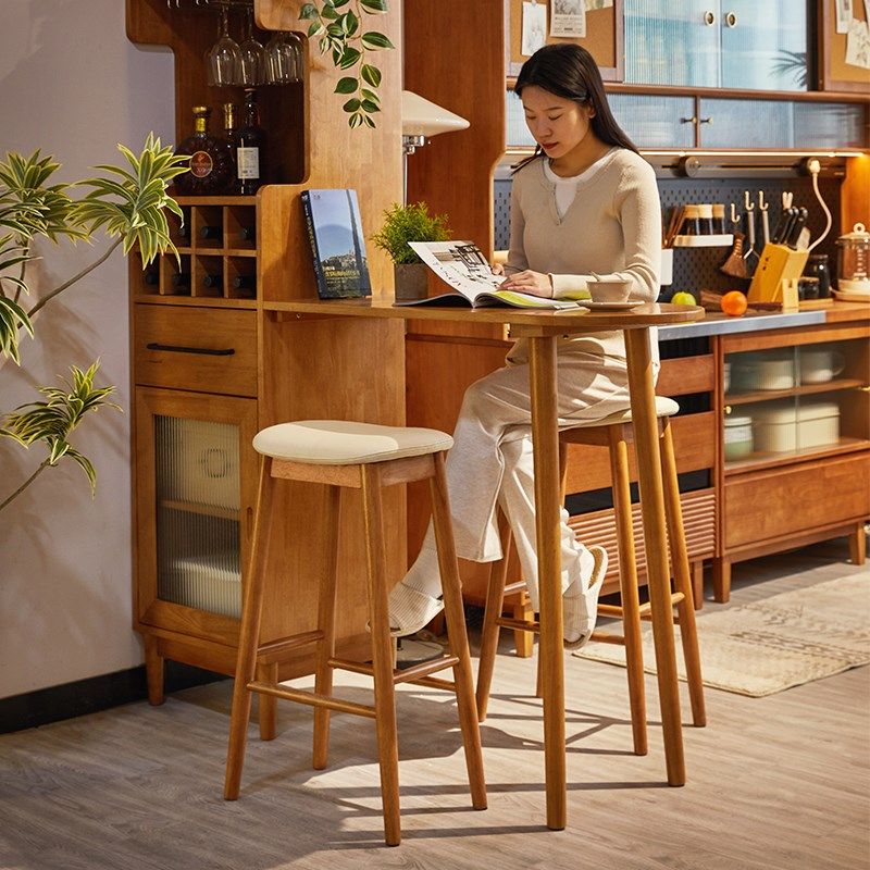 家逸家用高脚椅餐椅全实木靠背吧椅简约吧凳高脚凳椅子酒吧吧台凳,住宅家具,家用高脚椅,淘宝优惠券,粉丝福利购,淘宝优惠卷