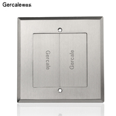 超薄地插座不锈钢防水隐藏式 双开门地插五孔电源网络地板地面插座