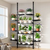 顶天立地花架阳台客厅室内窗台飘窗绿萝吊兰落地置物架悬挂花盆架