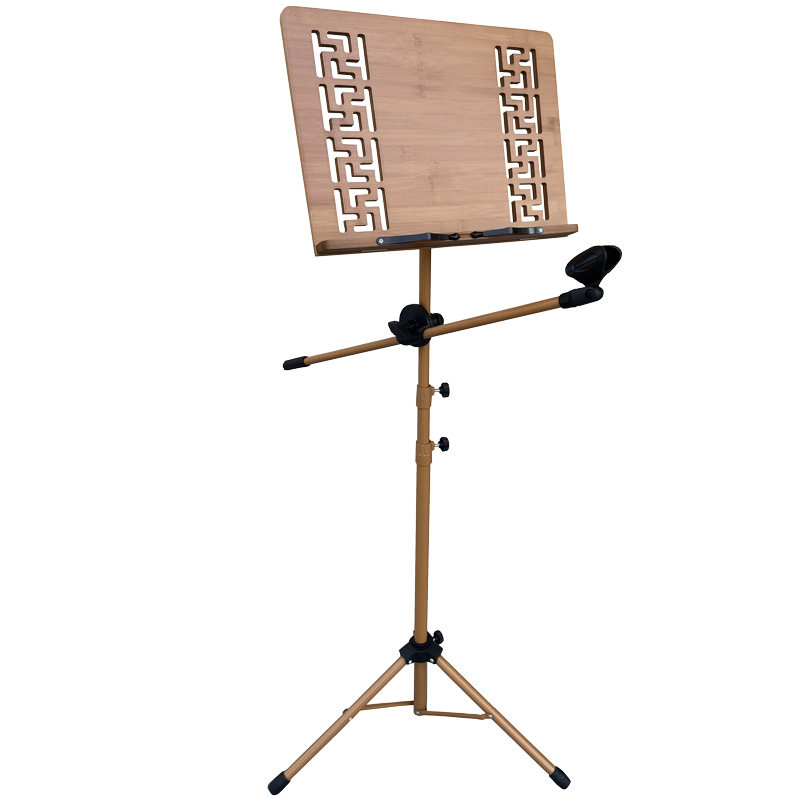 吉他乐谱架话筒谱架一体架小提琴曲谱架便携式架子鼓升降谱台家用