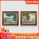 画 高雅双联版 义派餐厅卧室挂画莫奈梵高风景静物花卉油画美式 欧式