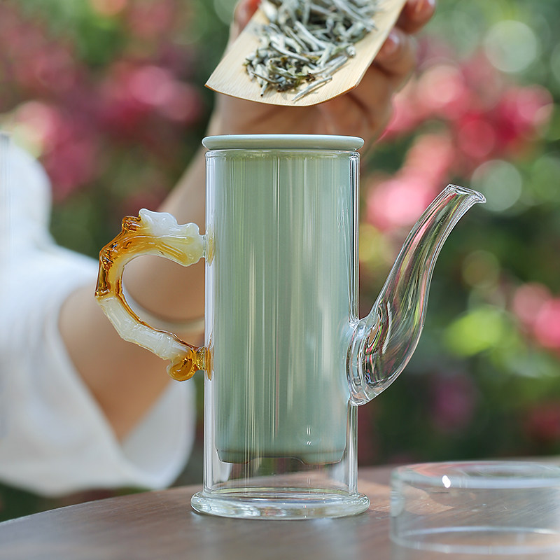 汝窑红茶茶具耐热玻璃哨子茶壶开片可养陶瓷过滤内胆专用杯泡茶器